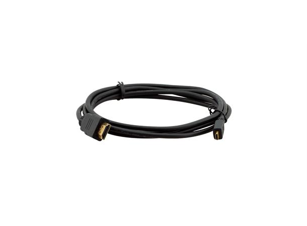 Kramer MicroHDMI - HDMI HS HEC -  1,8 m HDMI Kabel m/Ethernet 4K Sort 